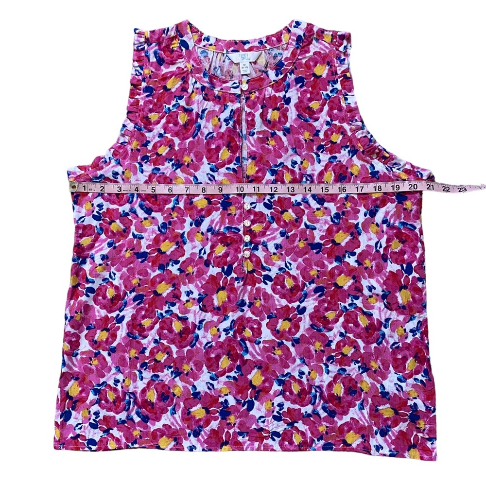 Time and Tru NWOT Pink Floral Tank Top Medium - Picture 11 of 12